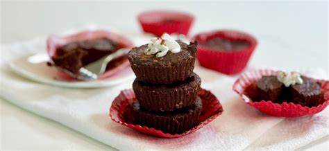 Joy bauer 2 ingredient chocolate fudge cakes - Microwave for 1 minute at half power, stir well, and then continue to microwave at 30 second intervals stirring very well until just combined. The mixture will be very thick. Stir in the pumpkin, vanilla, cinnamon, nutmeg, and cloves. Pour into the aluminum foil lined pan. Refrigerate at least four hours to set.